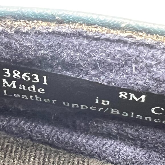 Clarks‎ Womens Size 8 Blue Leather Slip On Comfort Clogs Loafers Shoes - Picture 15 of 15